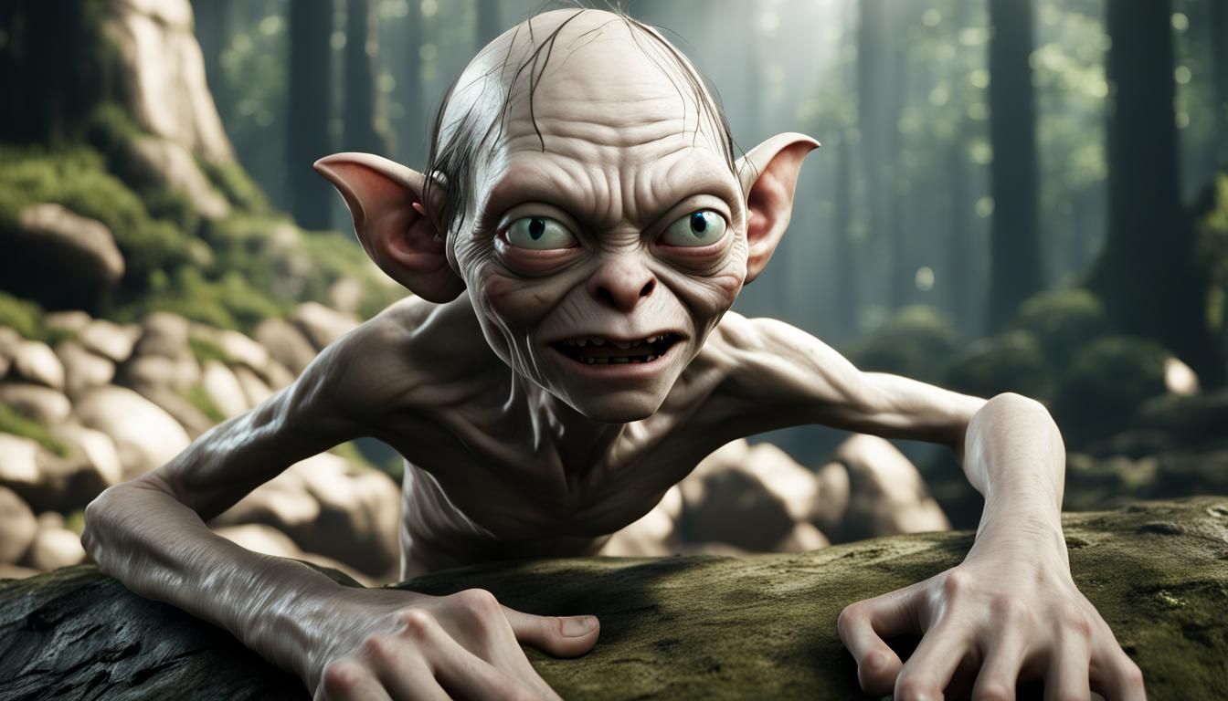 Gollum in Nintendo Smash Bros Style 3D Render