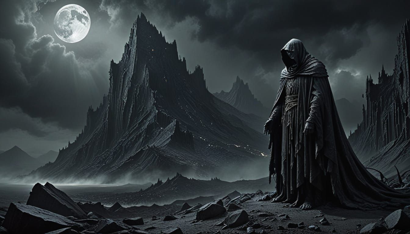 Eternal Suffering in Gothic Nightmare Landscape