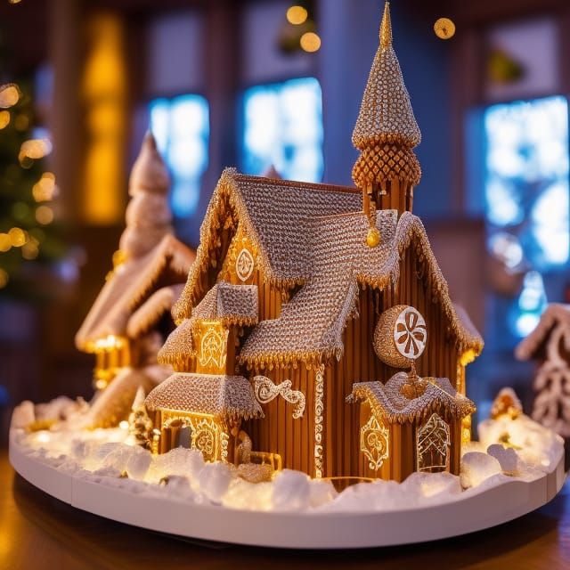 Gingerbread Stave Church Inspired by Gaudi