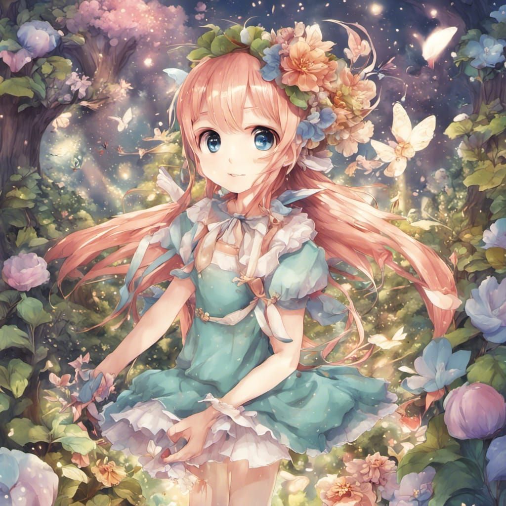 Anime Style Fairy Wonderland Scene
