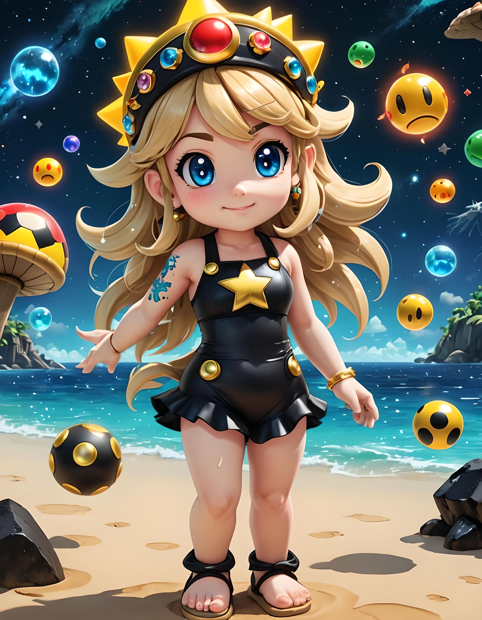 Chibi Rosalina in Swimsuit, Anime Style