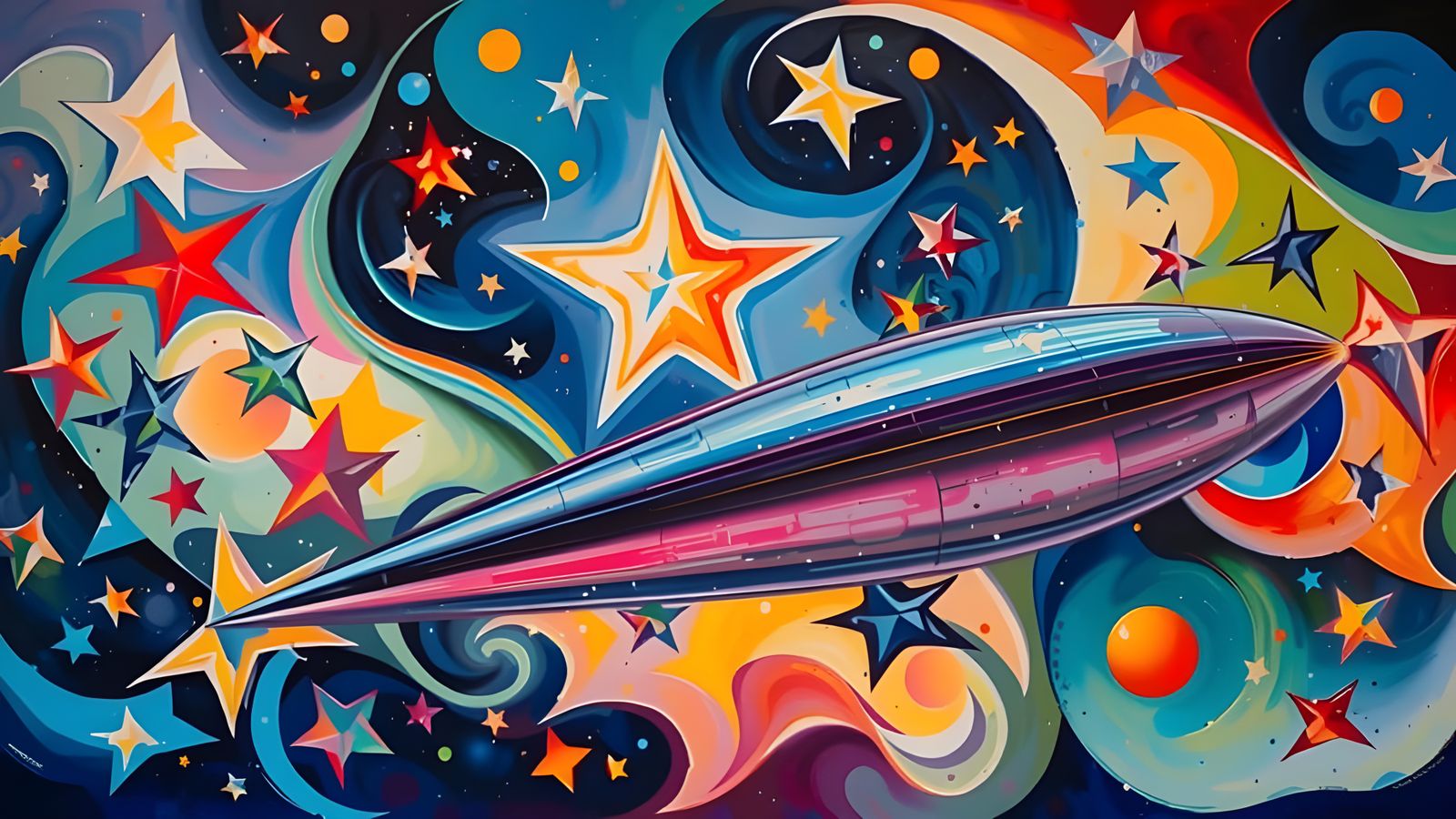 Stunning Macro Metal Cylinder in Cosmic Vortex