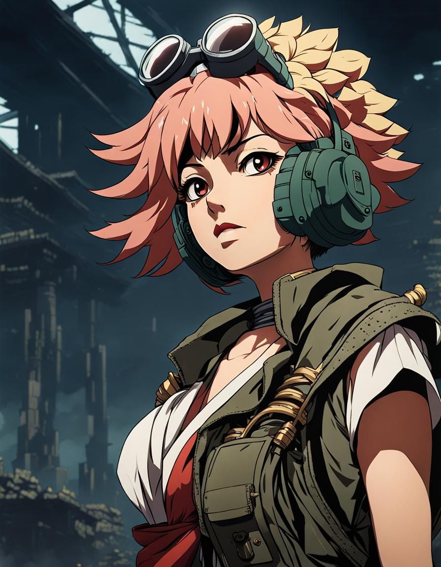 Toga Himiko in Post-Apocalyptic My Hero Academia Style
