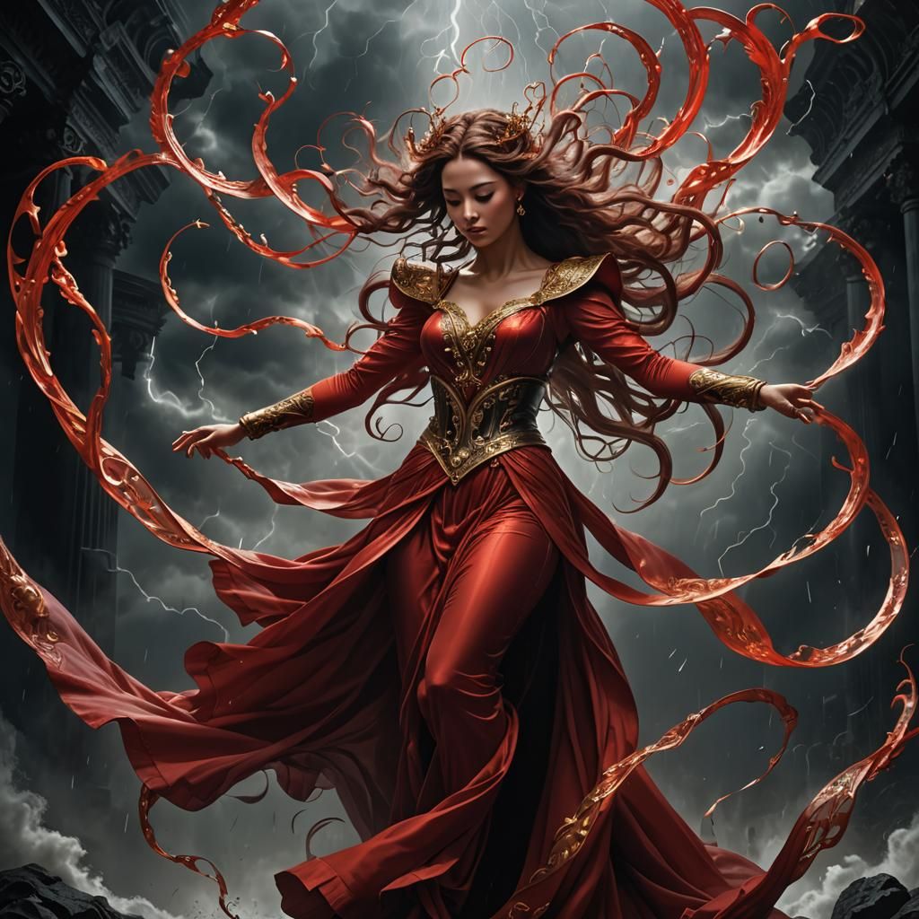 Goddess of Fury in Volumetric Lighting