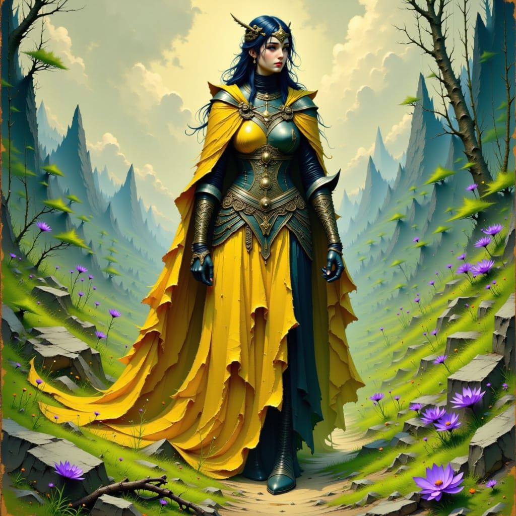 Freyja in Fólkvangr, Nordic Folklore Illustration