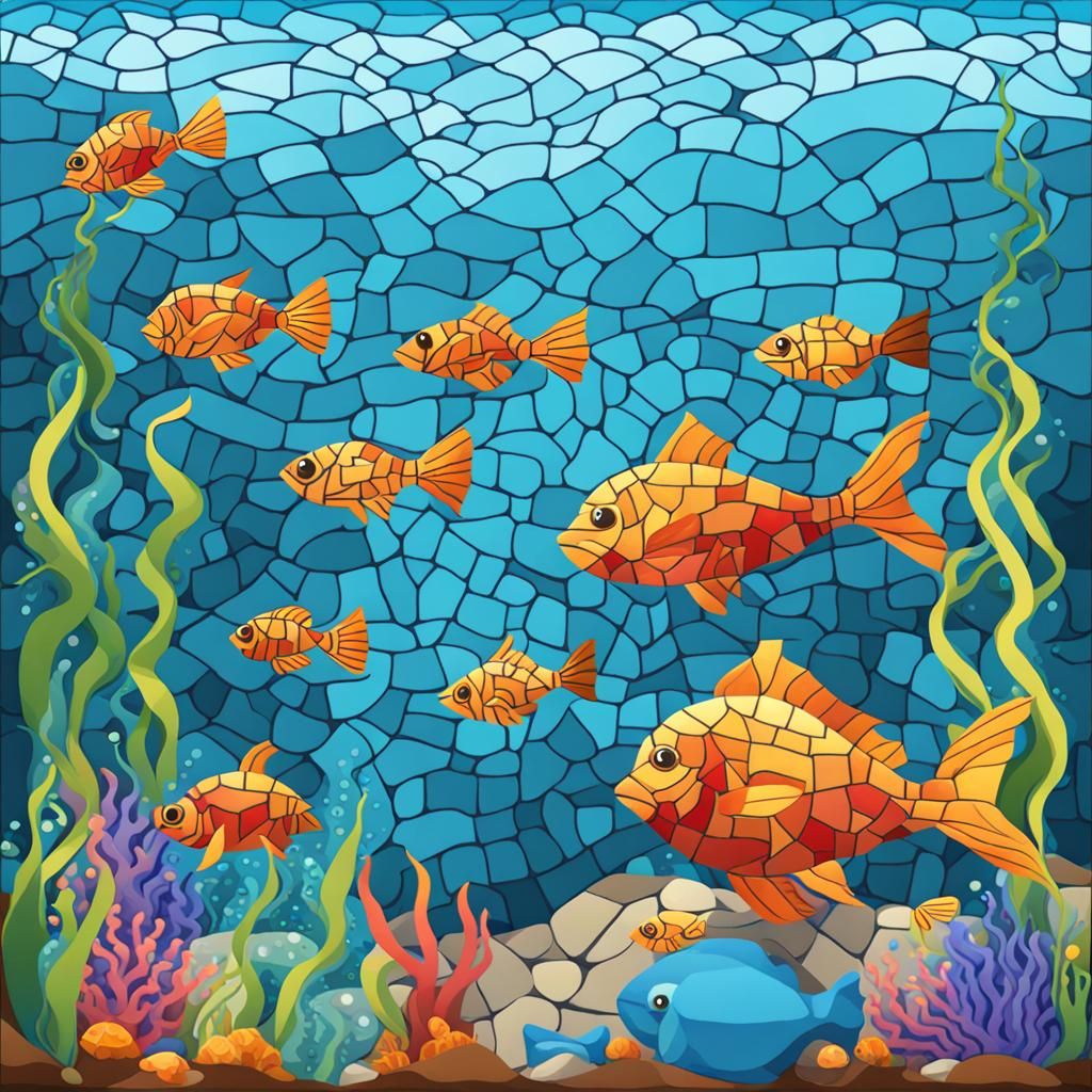 Underwater Mosaic Scene