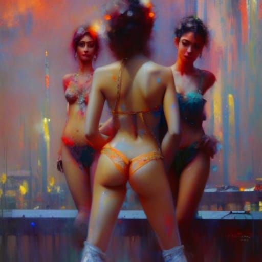 Textured Speedpaint of Human Figure in Oil