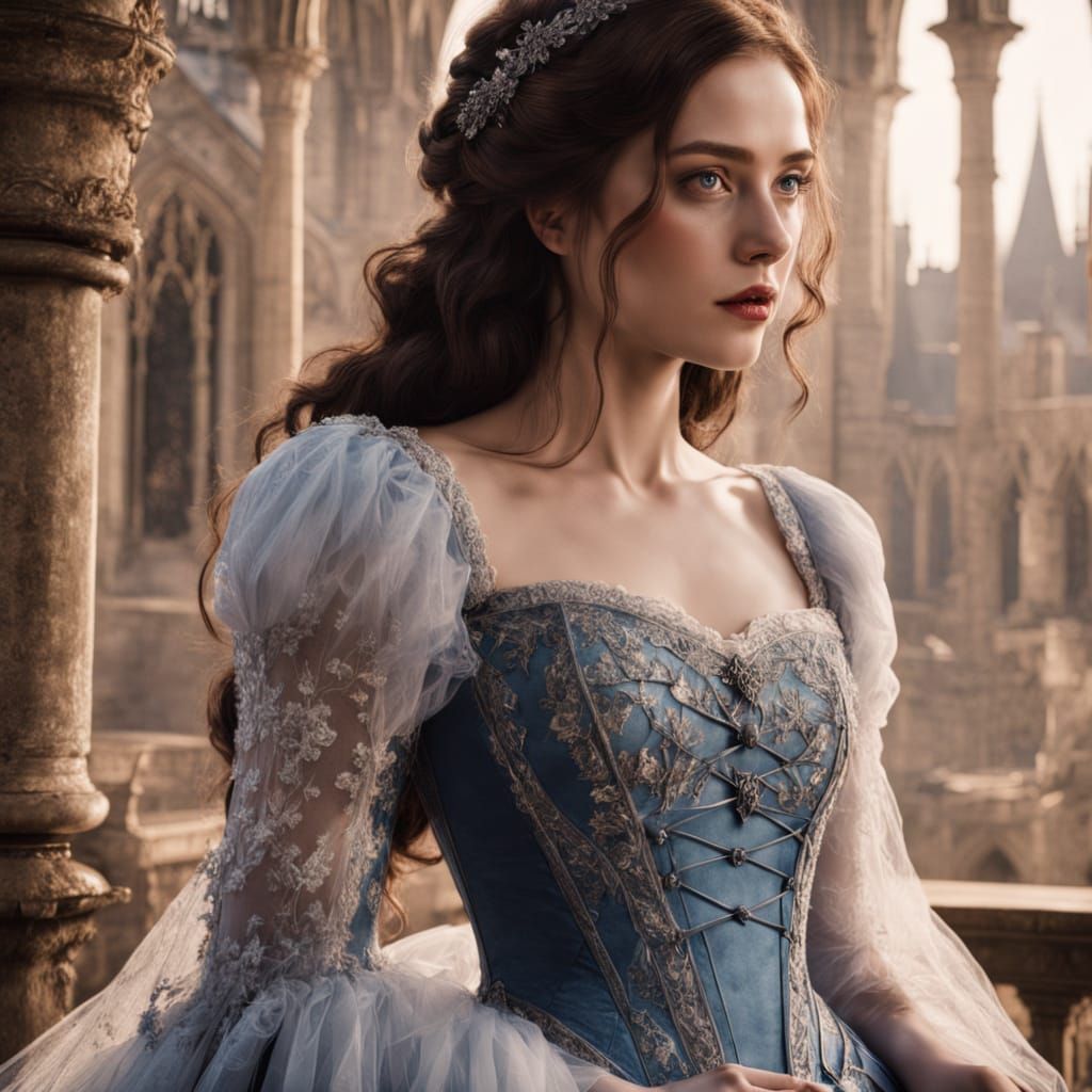 Mystical Gothic Bride in Velvet Corset and Lace Wedding Gown