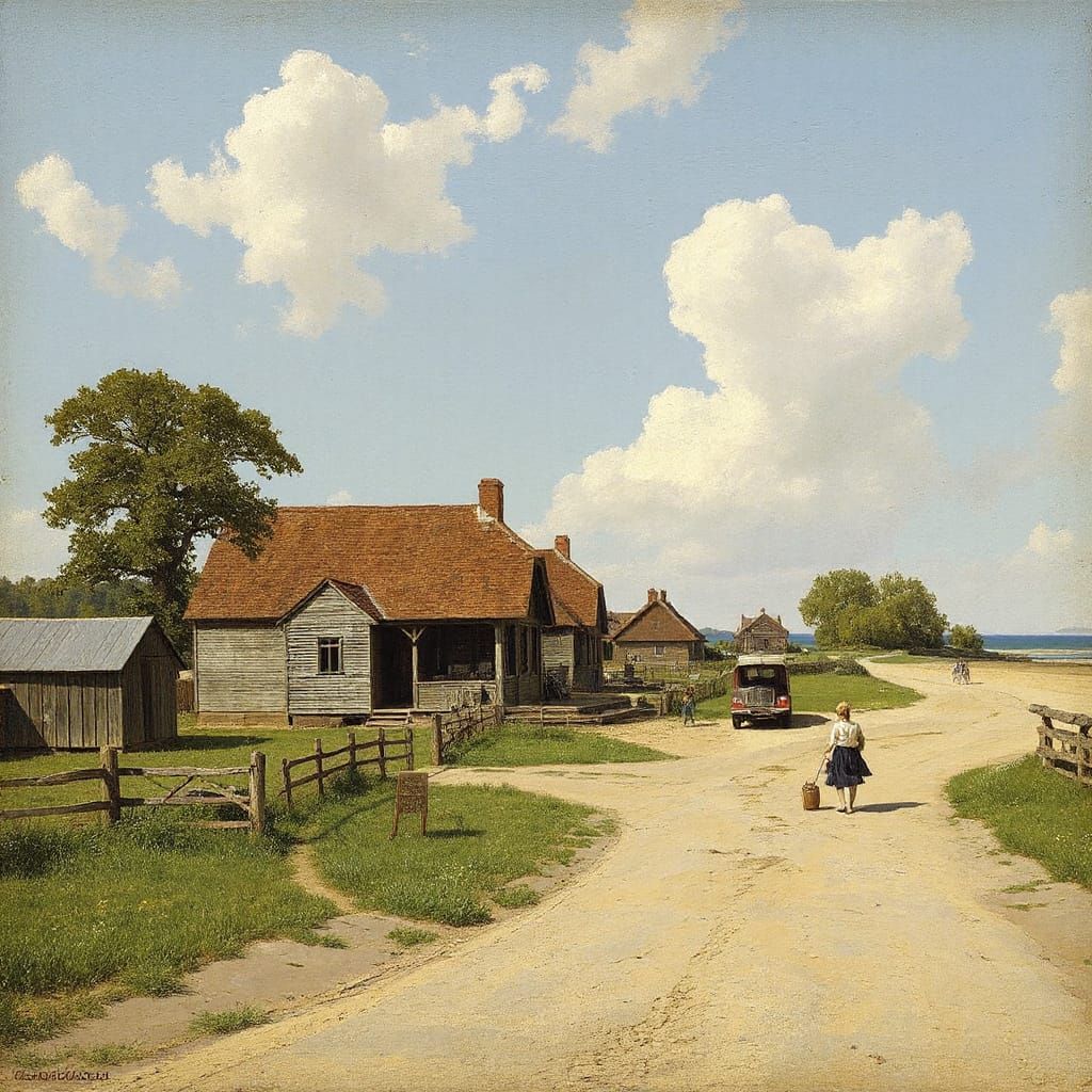 Kent Farmstand: Turner and Sisley Inspired Painting