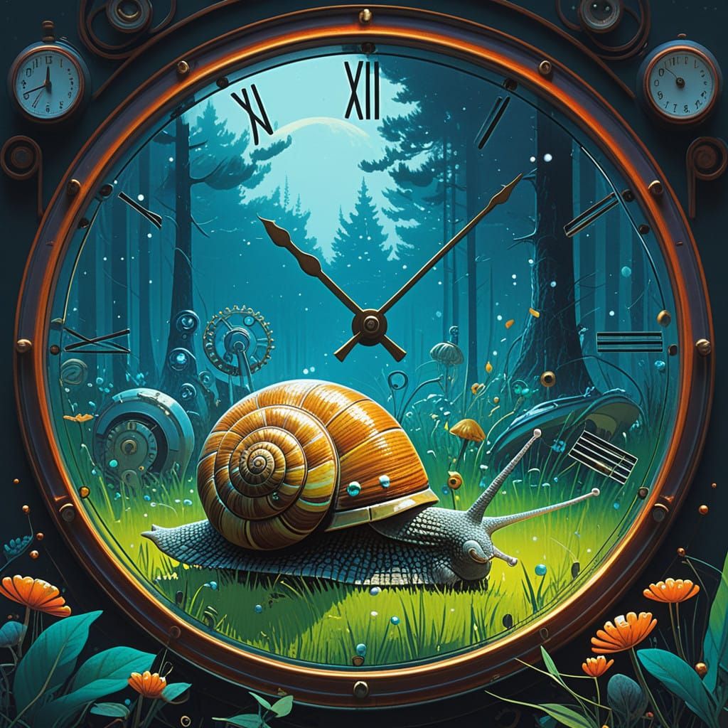 Moonlit Clockwork Snail Celebration