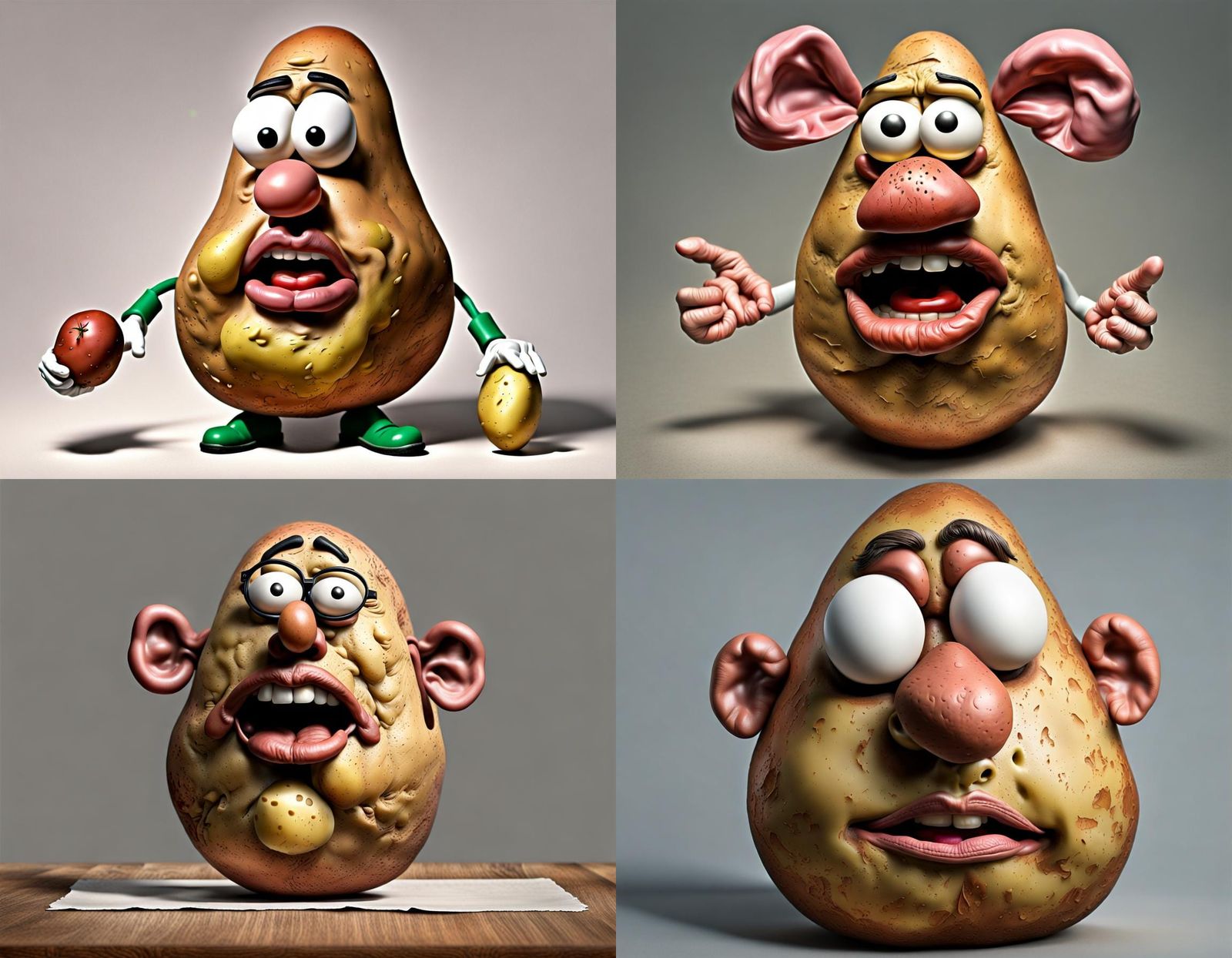 Grotesque Potato Head: Ultra Realistic Fine Detail