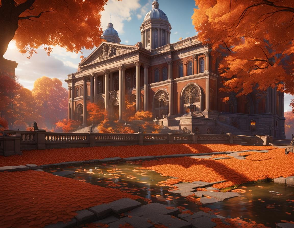 Syracuse University in Fall: Fantasy Concept Art