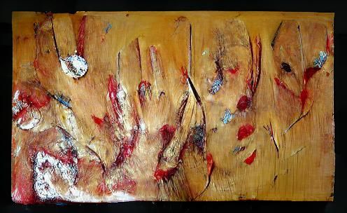 Claw Marks in Mixed Media Palette Knife Painting