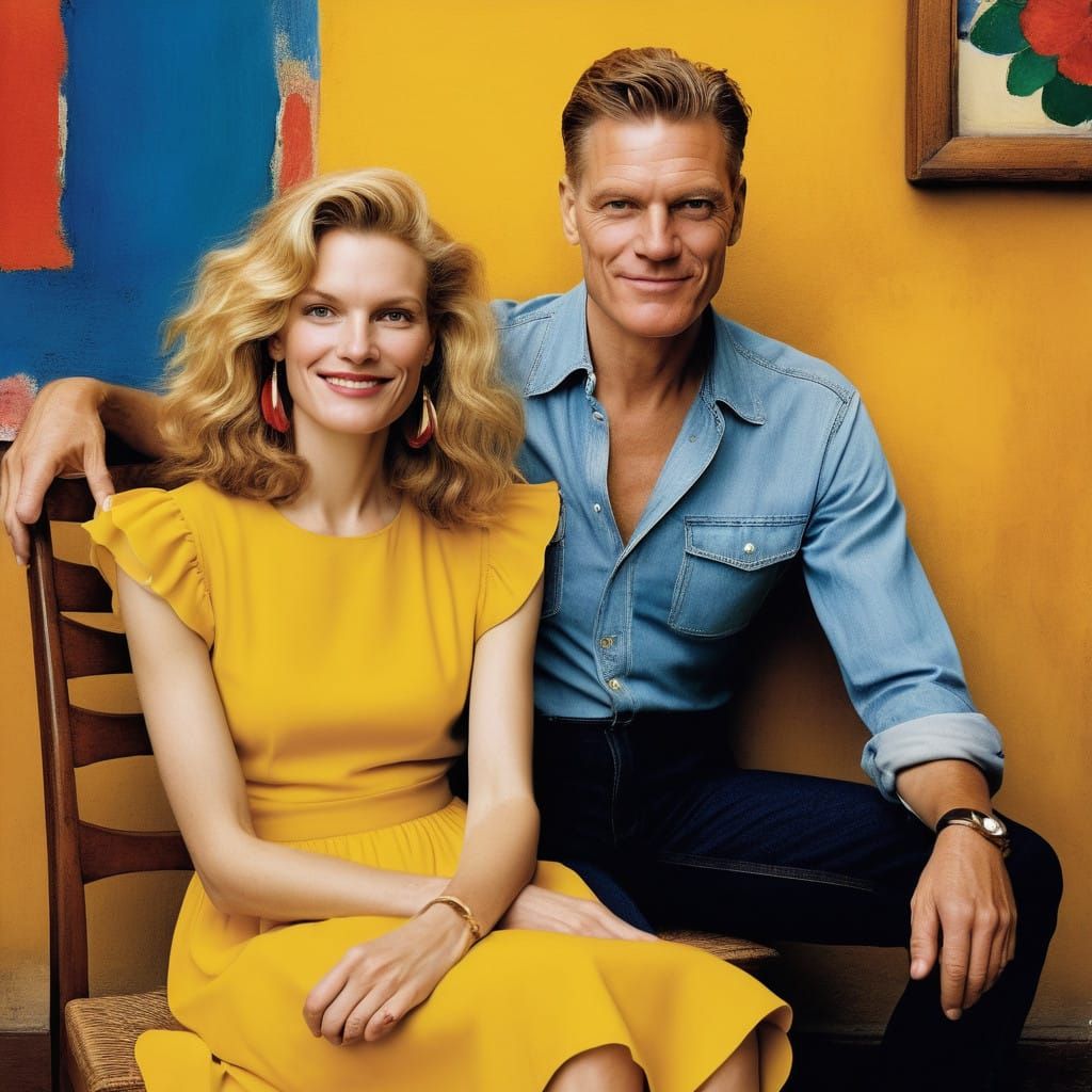 Romantic Summer Moment in Vibrant Colors