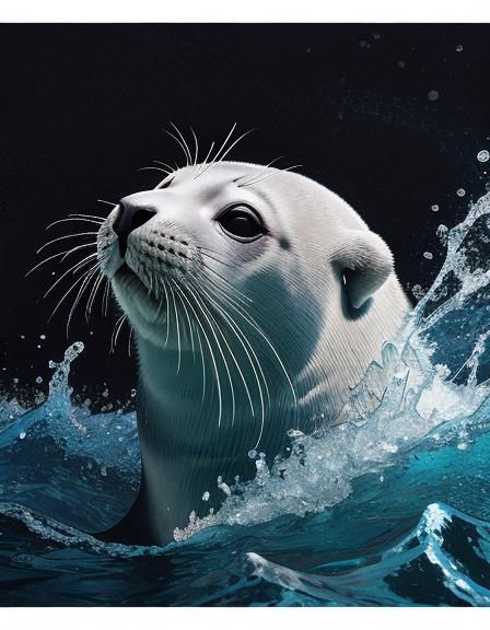 Seal in Aquatic Darkness with Complementary Colors