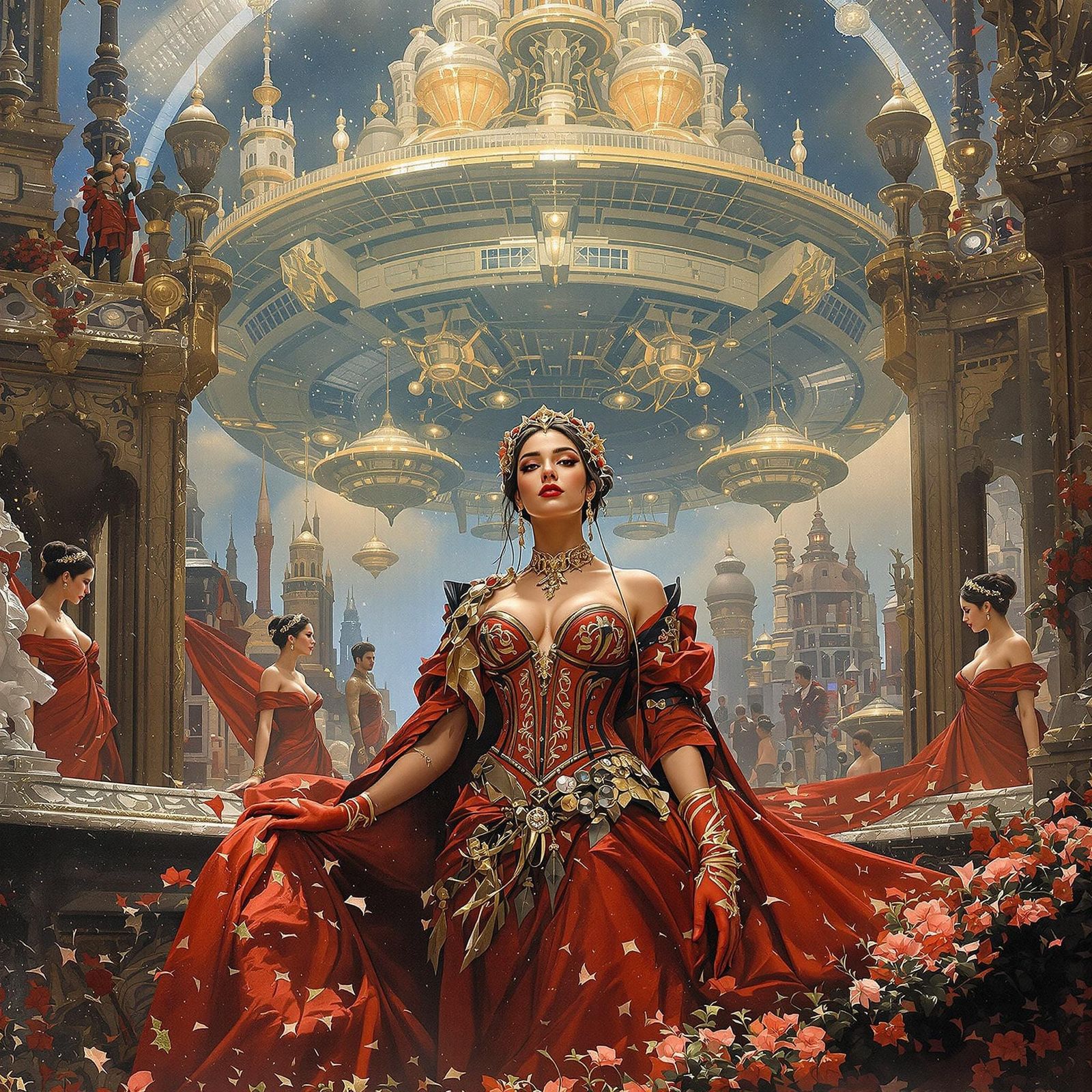 Contemplative Woman in Soft Realism Style