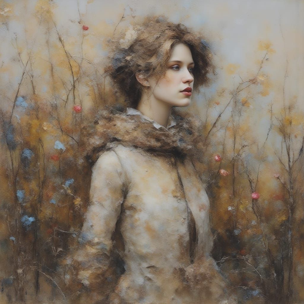 <lora:Classical study:1.0> <lora:Foggy water:1.0>  woman fig...