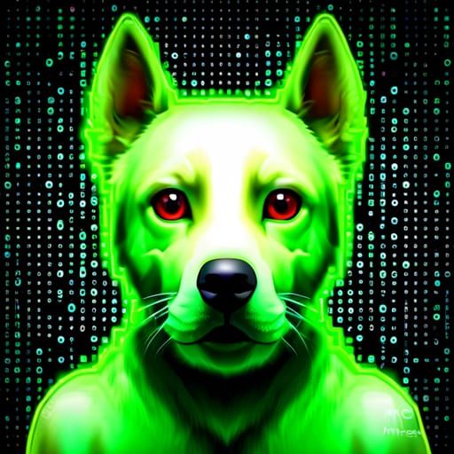 Robot Dog in Virtual Environment with ASCII Matrix