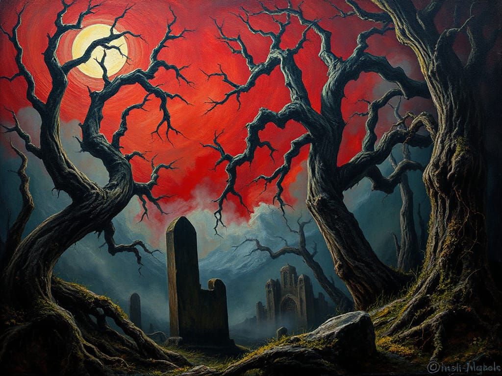 Ethereal Narnia, Dark Gothic Landscape in Muted Colors