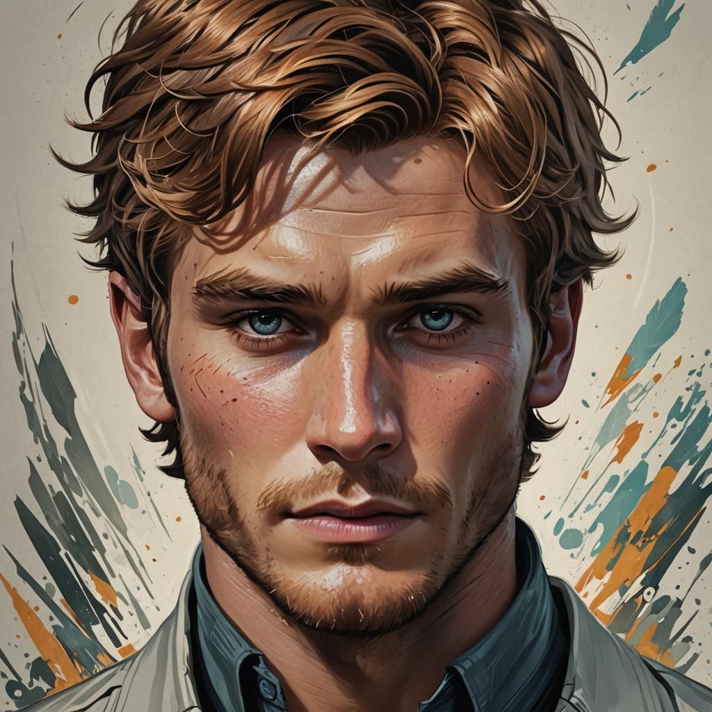 Hyperdetailed Portrait of Finnick Odair