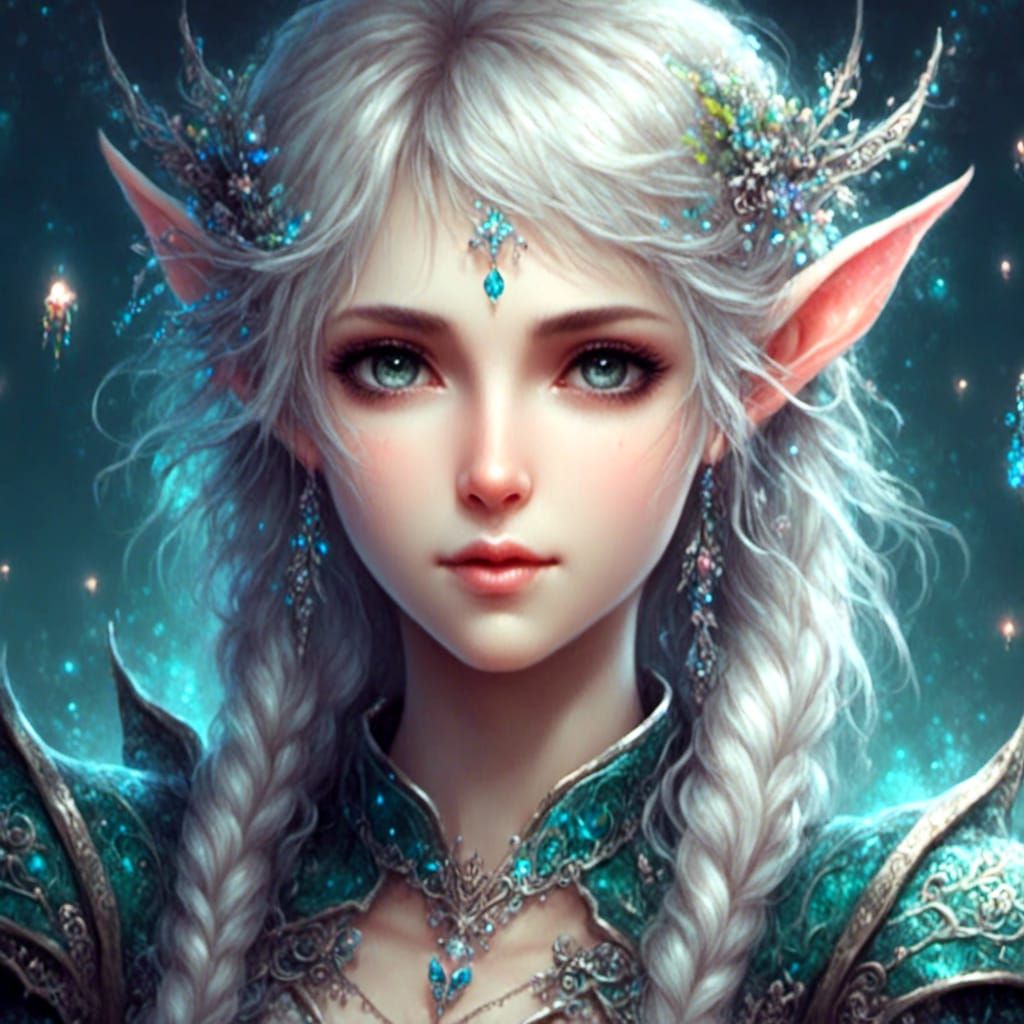 Beautiful Elf Portrait Close-up