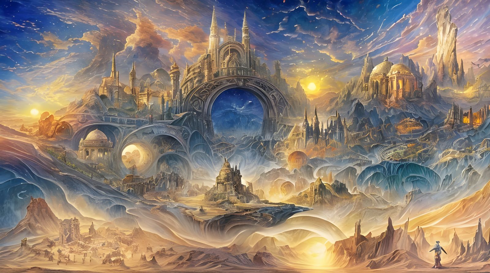 Magical Dieselpunk Kingdom at Night: A Sci-Fi Fairytale