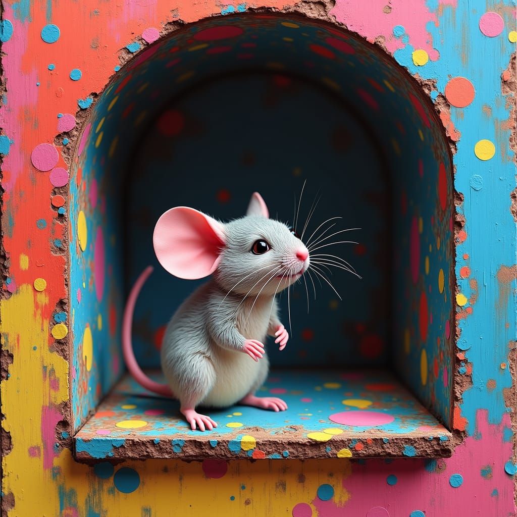 Mouse in Dollhouse: Graffiti Art in Polychromatic Style