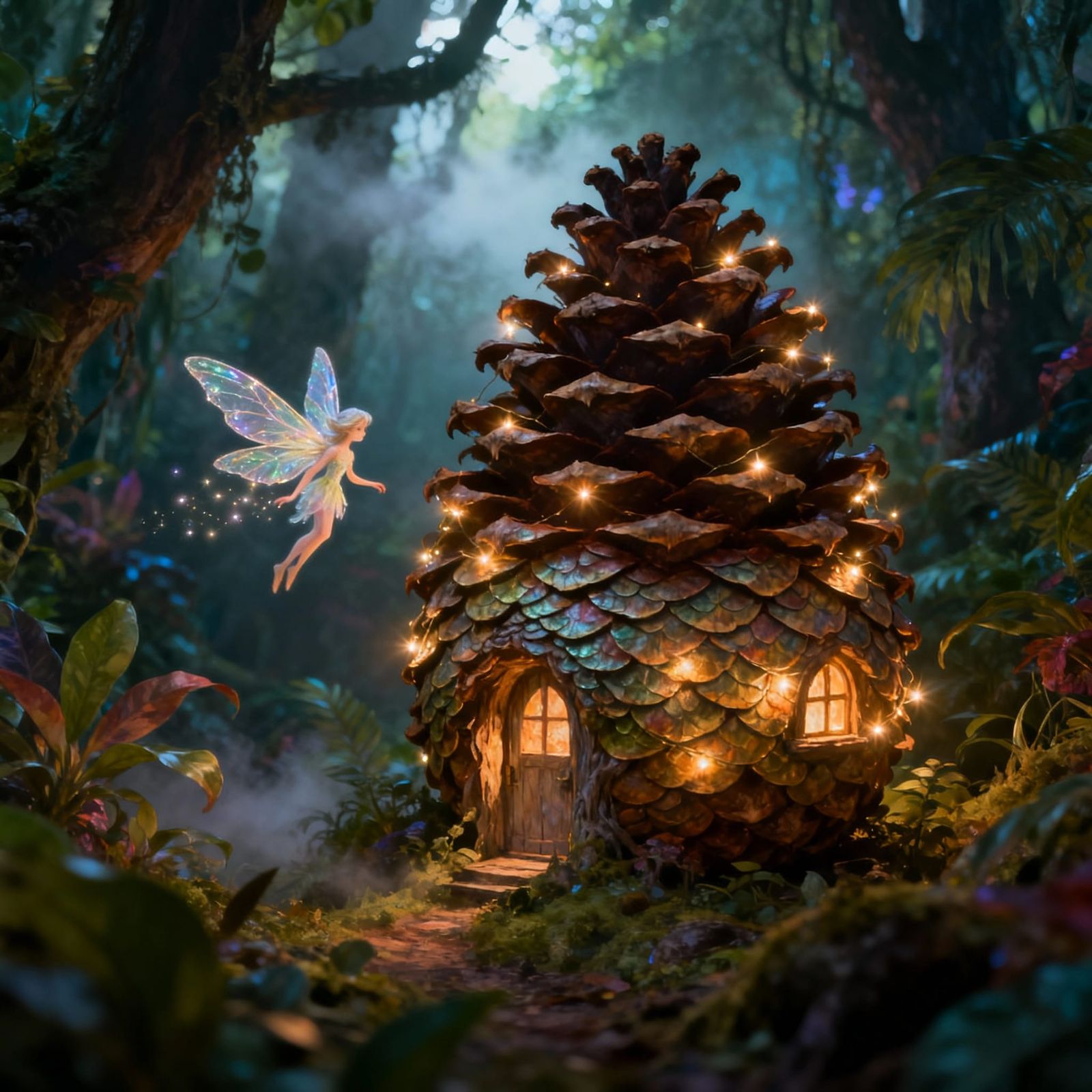 Ethereal Fairy Home in a Magical Rainforest
