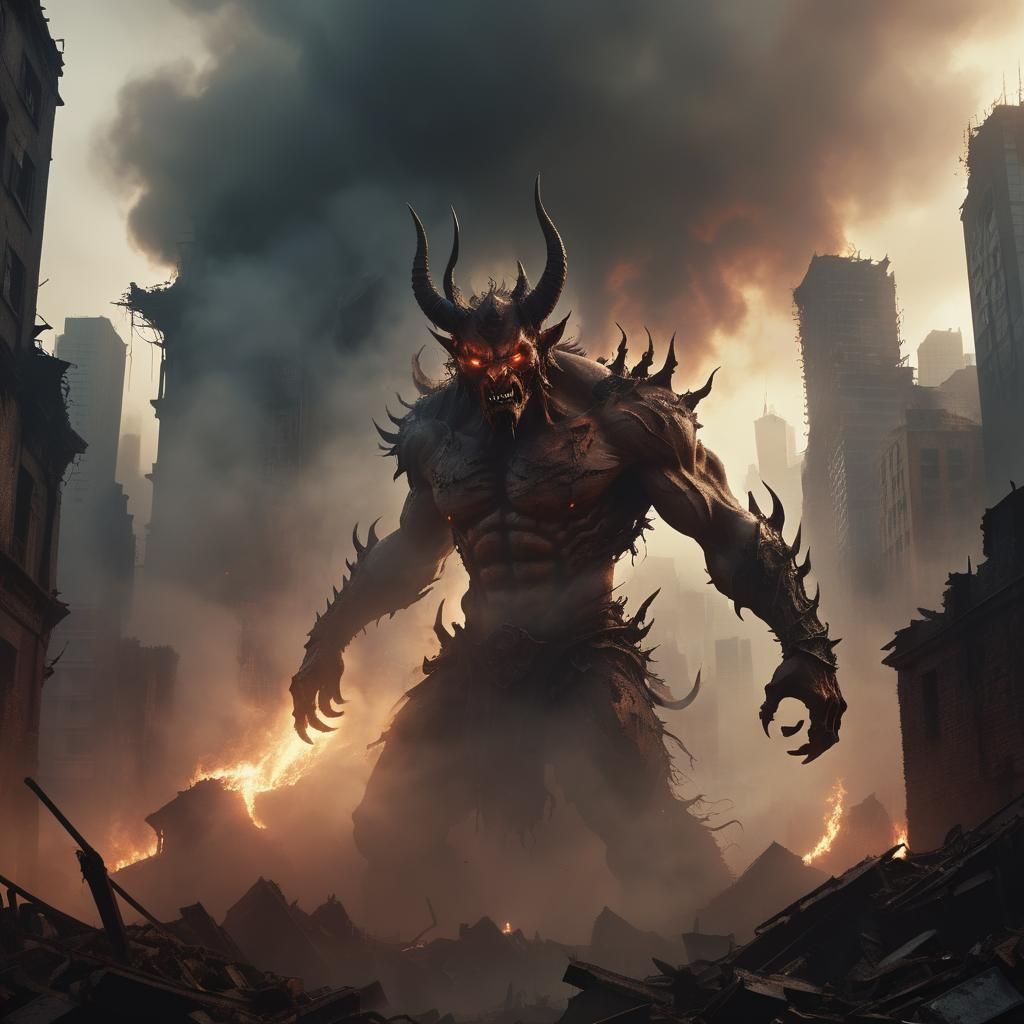 Shute Doji demon Epic cinematic brilliant stunning intricate meticulously detailed dramatic atmospheric maximalist digit...