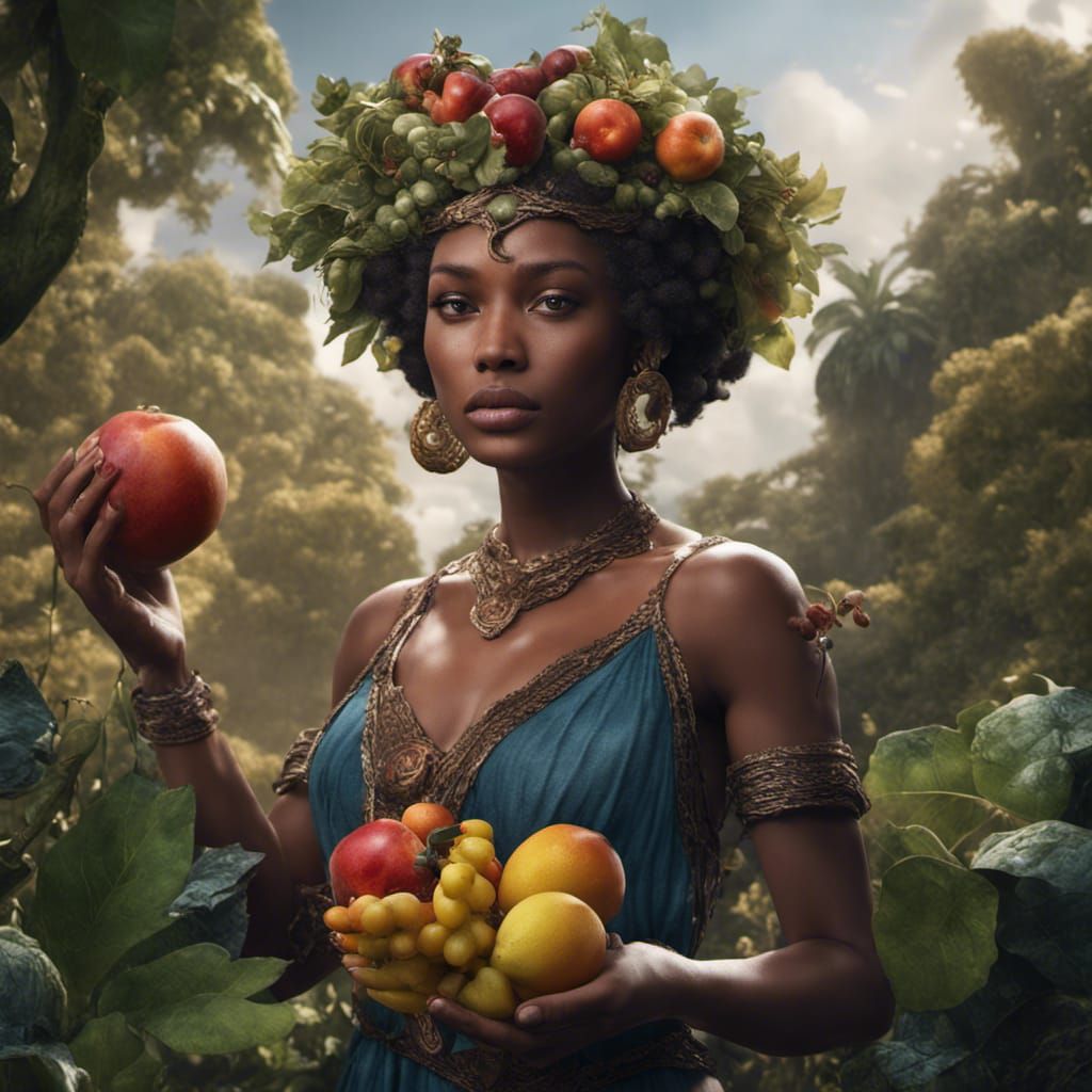 Eve in Eden: A Detailed Matte Painting