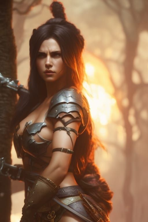 Captured Barbarian Woman: Dark Fantasy Concept Art