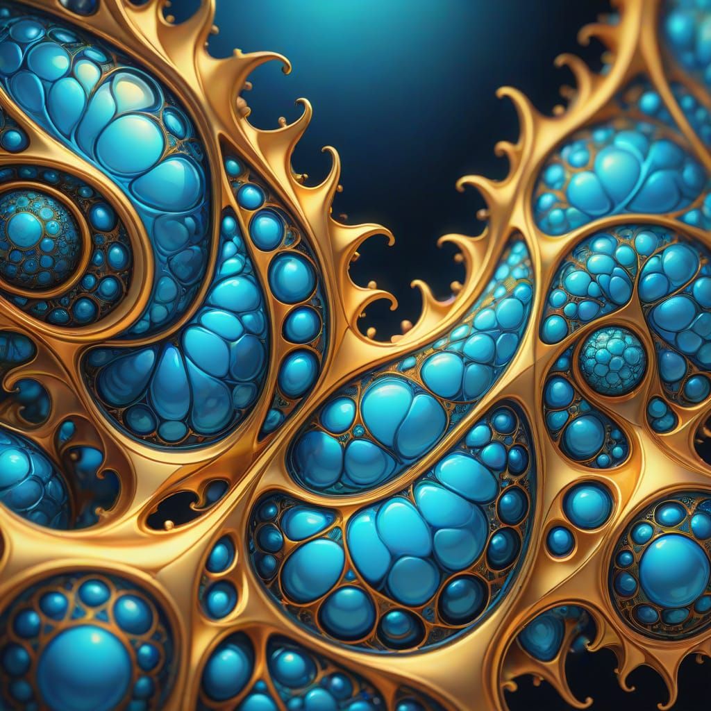 Surreal Venule Close-Up in Vibrant Oil Painting