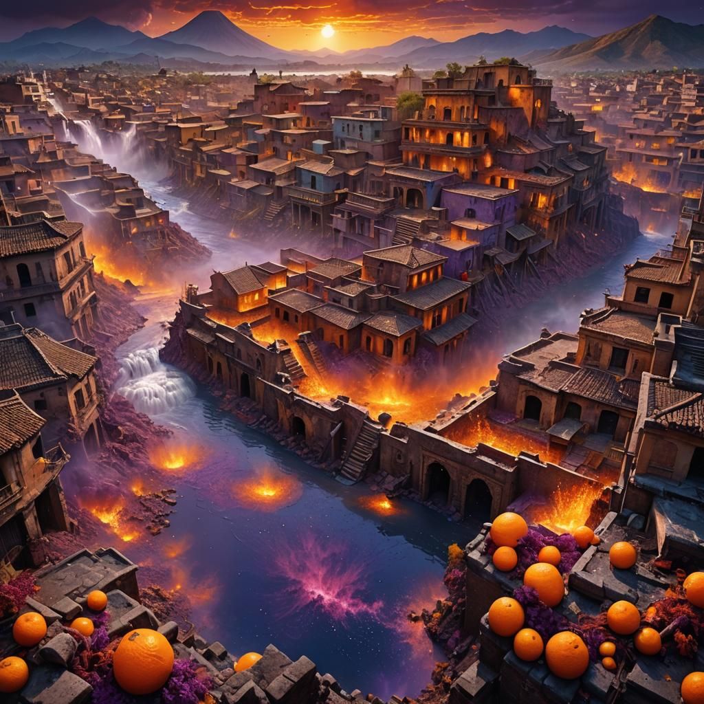 Lake Texcoco Boiling Over: A Dramatic Disaster Scene