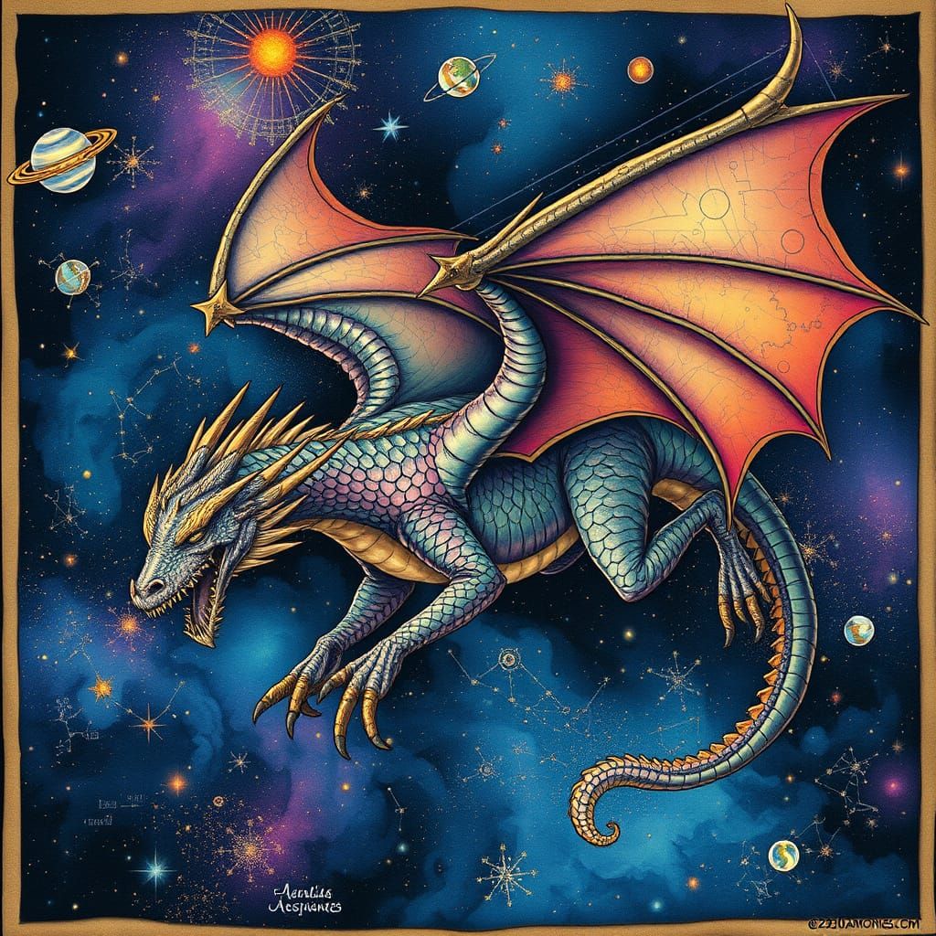 Celestial Cartographer Maps Constellations on Dragon's Shimm...