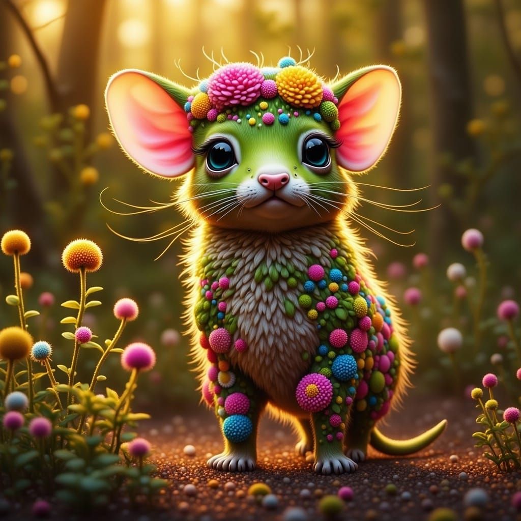 Endearing Pea as Hippie with Nostalgic Vibe