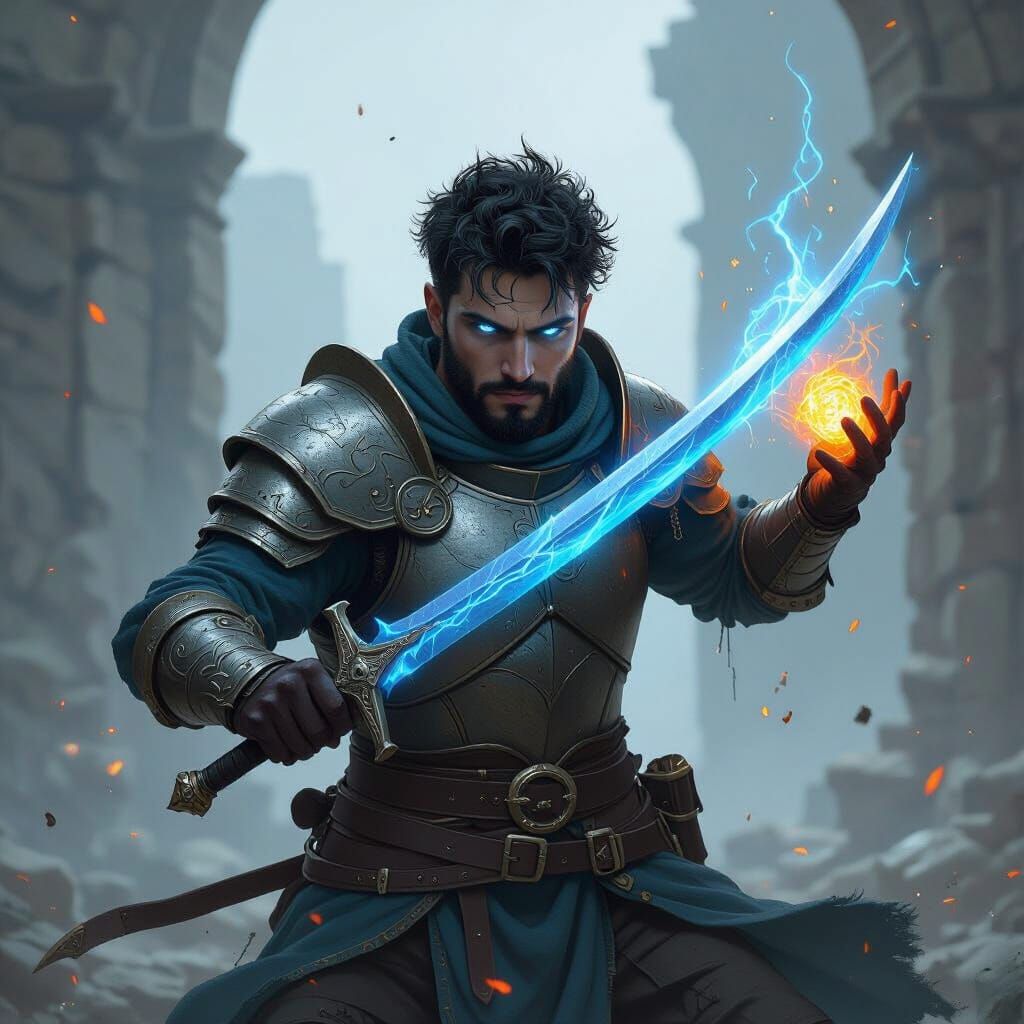 Eldritch Knight Attacks in Ancient Ruins