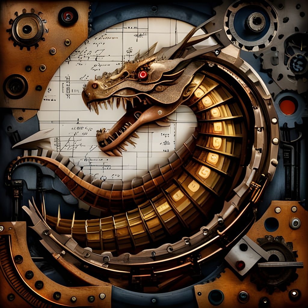 Mechanical Dragon Collage