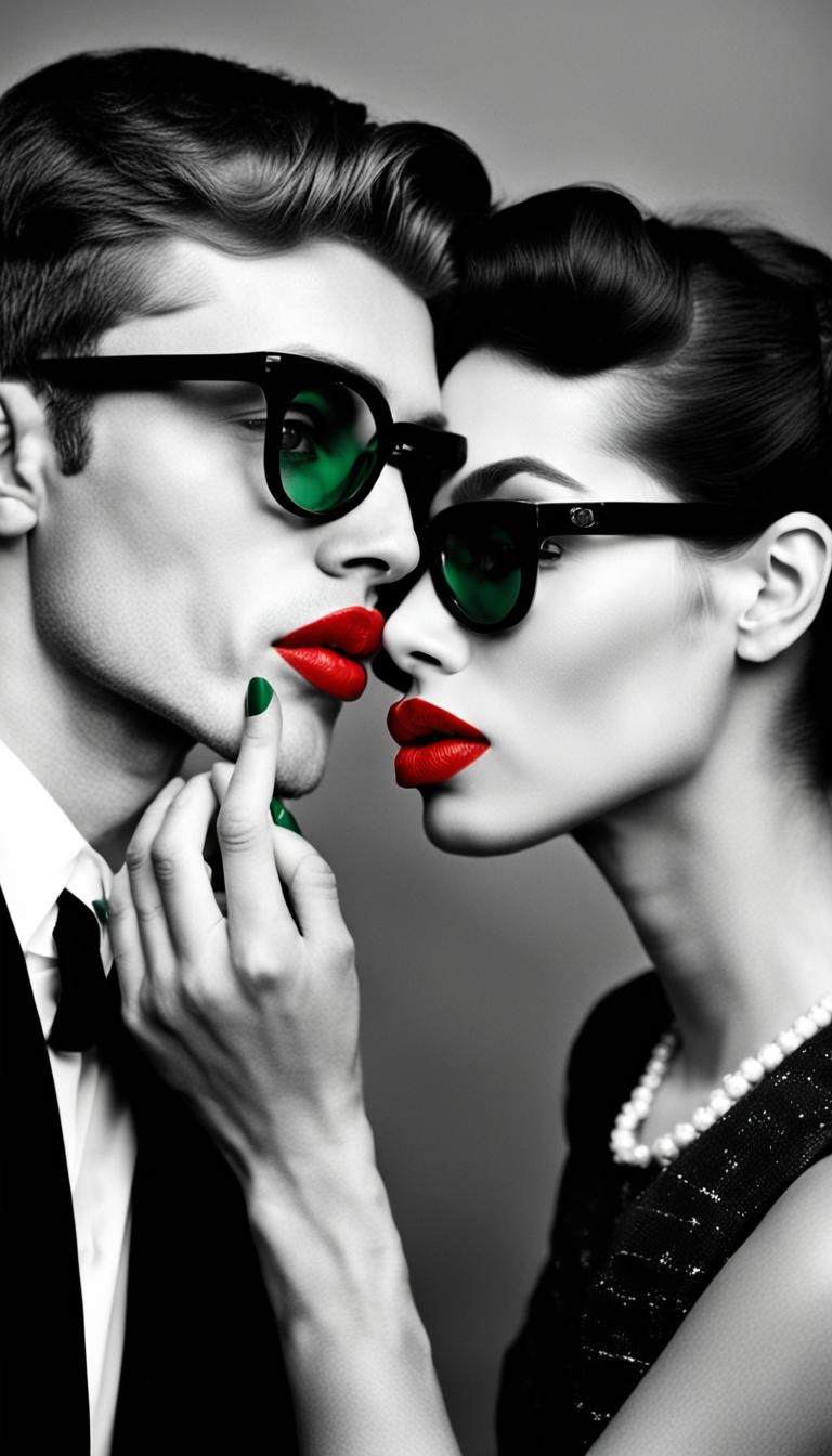 Classy Photo of Girl Kissing Boy