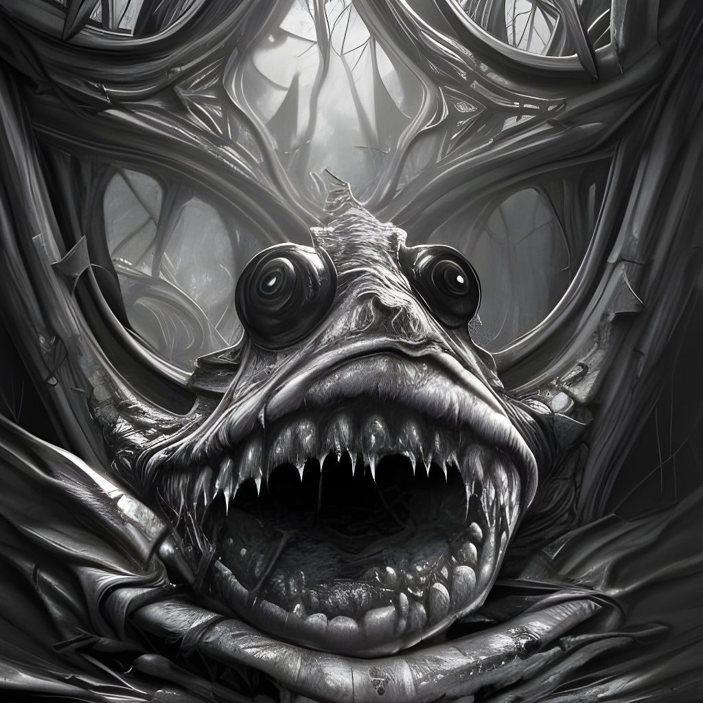 Frog with sharp teeth