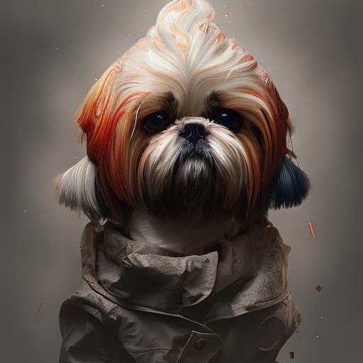 Firefighting Shih Tzu