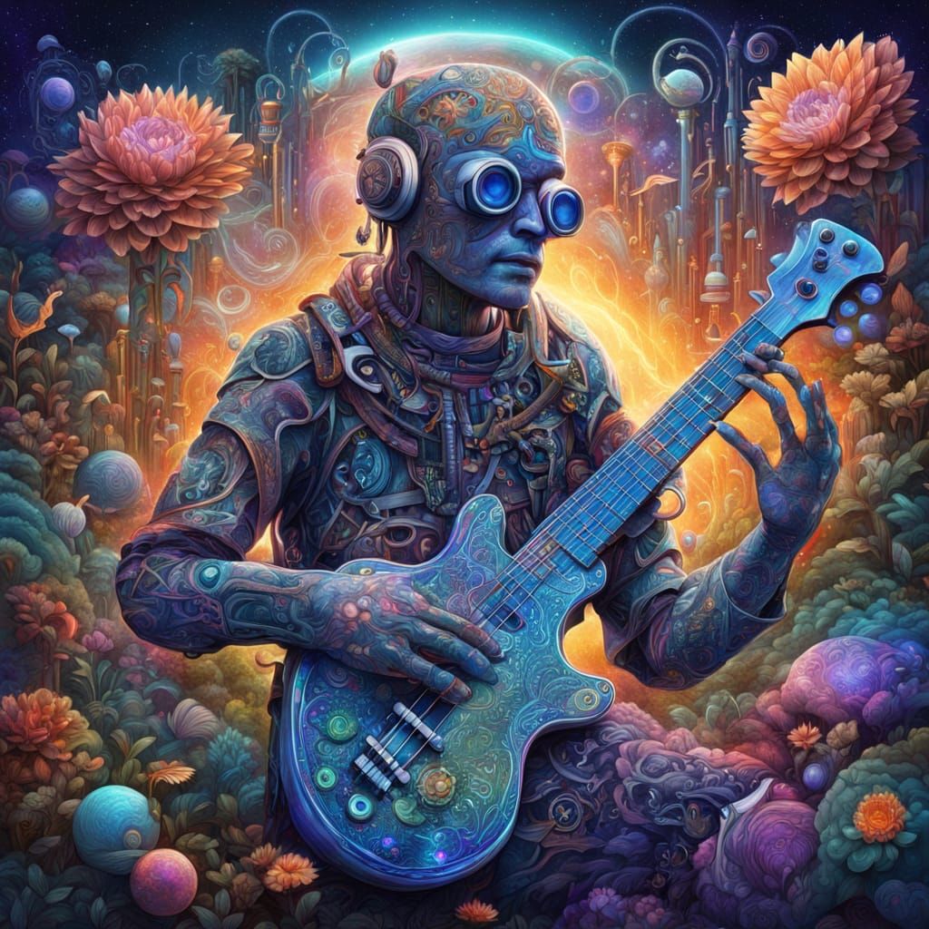 Mechanical Melodies Unleash Cosmic Love in 8k Holographic Il...