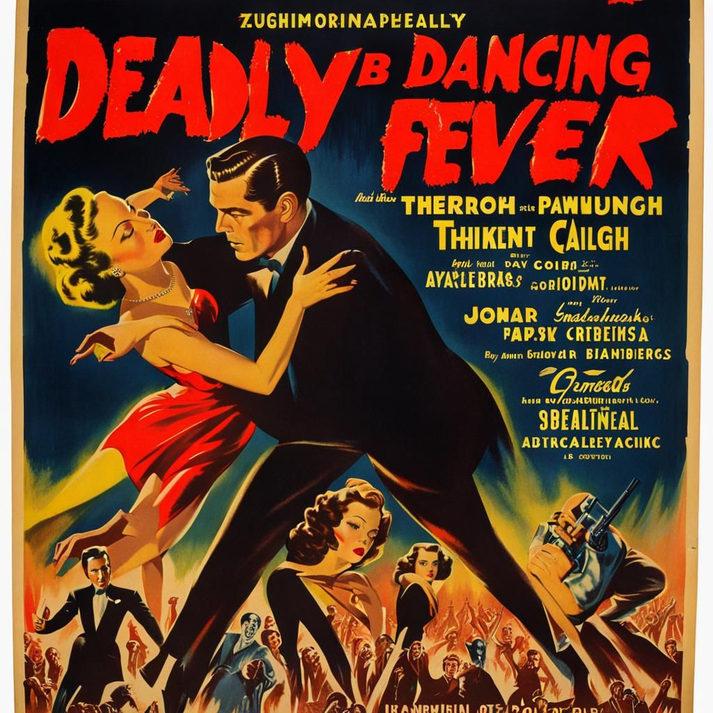 Vintage Horror Movie Poster: Deadly Dancing Fever