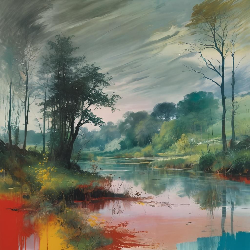 Abstract Landscape in Romantic Style