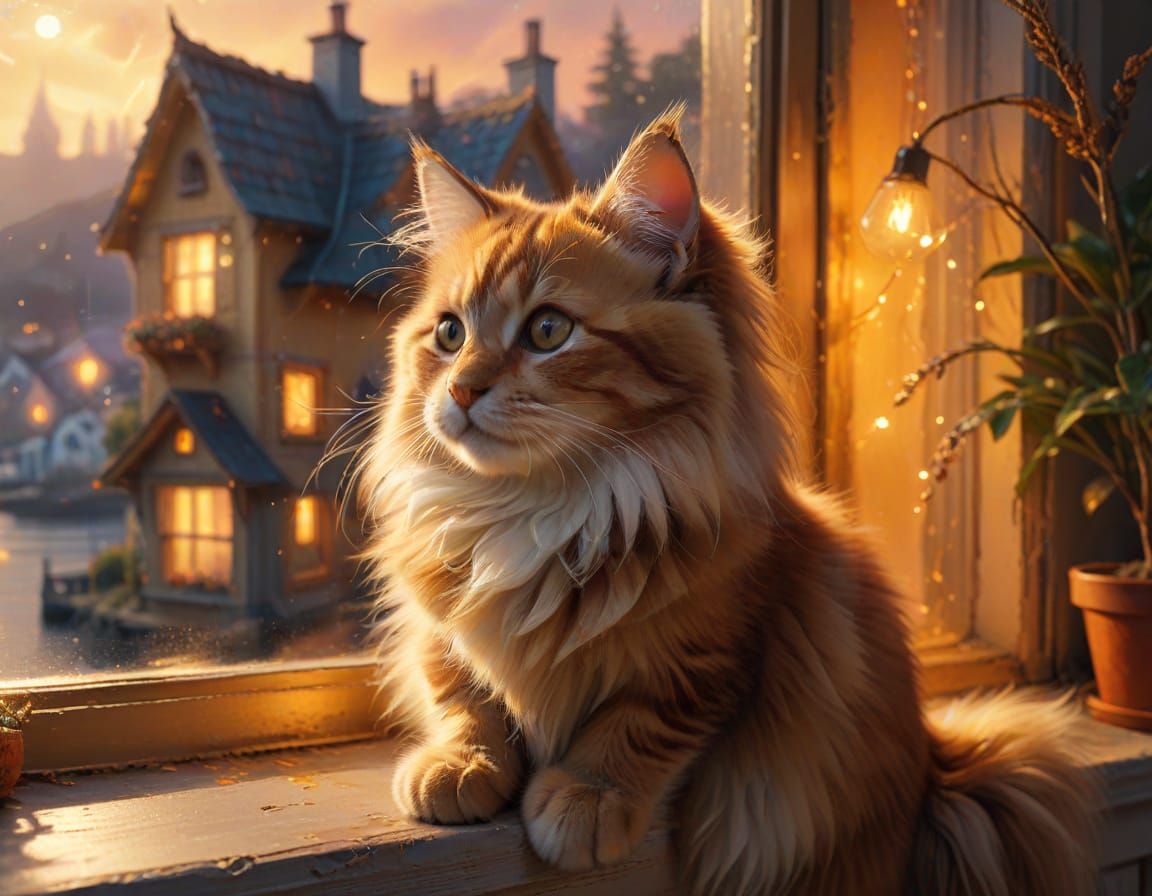 Kitten on the Windowsill