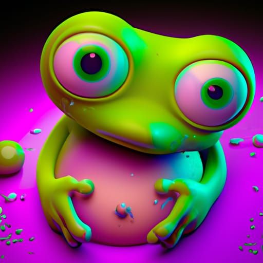 Cute Intergalactic Pet in 3D Digital Art