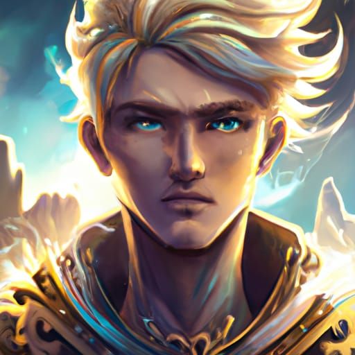 Hyperdetailed Portrait of Blond Man in Epic Setting