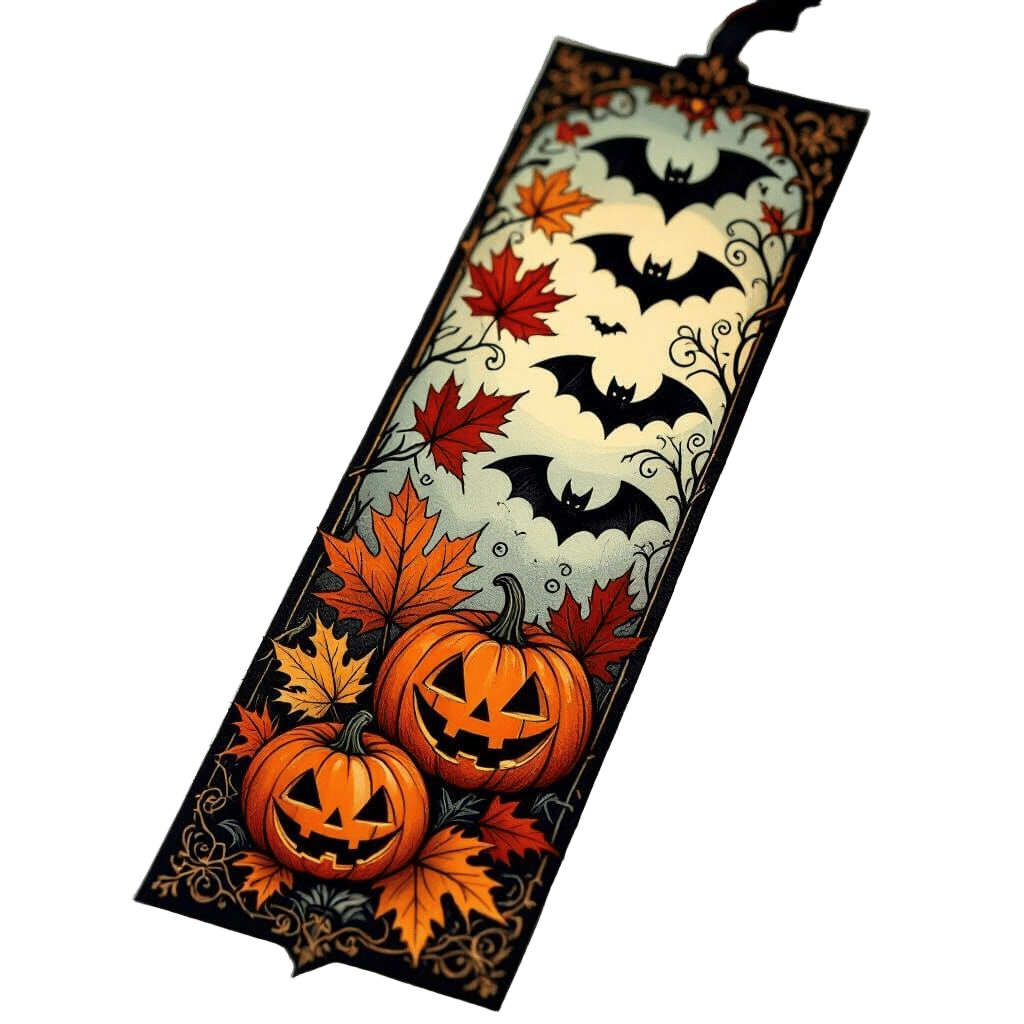 Simple Halloween Bookmark Illustration