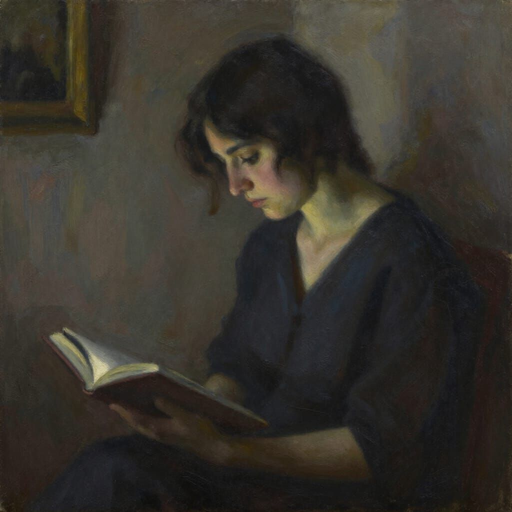 Surrealist Oil Painting of Light Bending Downward