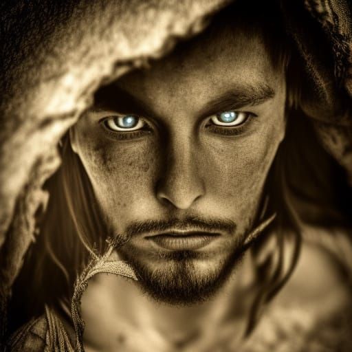 Hyperrealistic Pathfinder Summoner with Scared Eyes