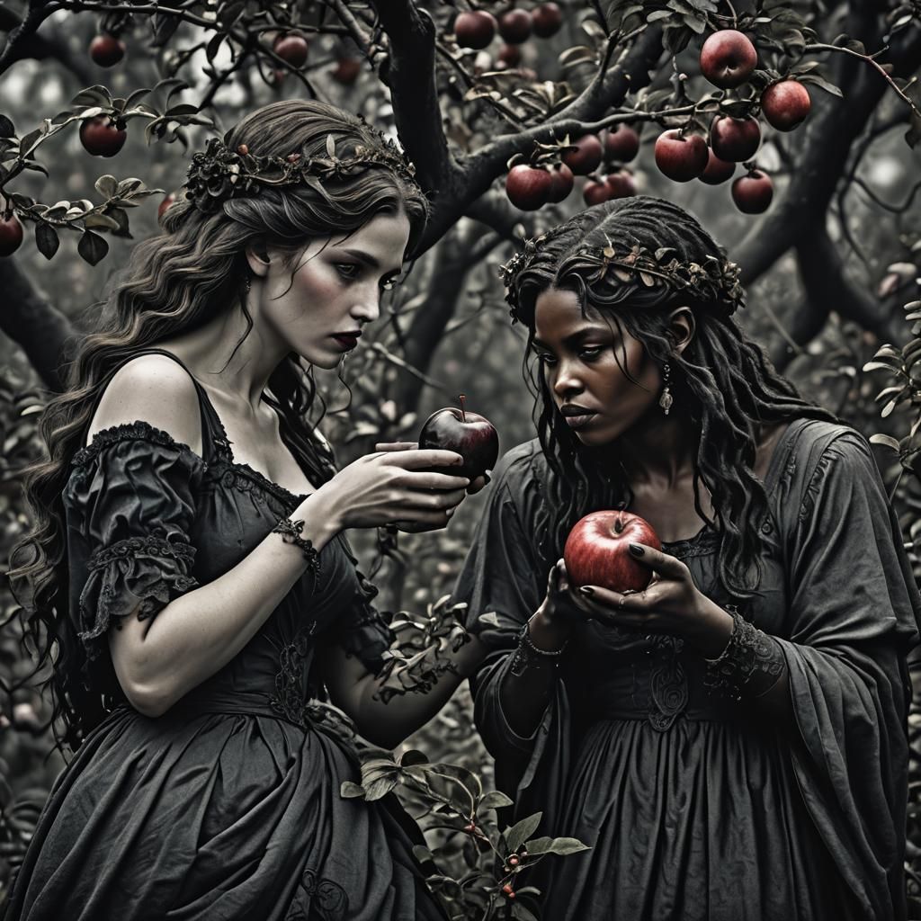 Lilith and Eve Share Forbidden Fruit